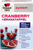 DOPPELHERZ Cranberry+Granatapfel system Kapseln