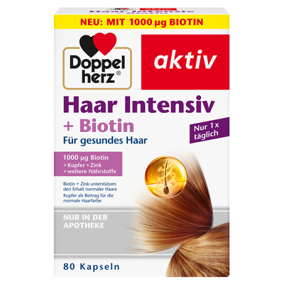 DOPPELHERZ Haar Intensiv+Biotin Kapseln