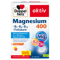 DOPPELHERZ Magnesium 400+B1+B6+B12+Folsäure BTA