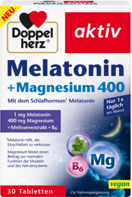 DOPPELHERZ Melatonin+Magnesium 400 Tabletten